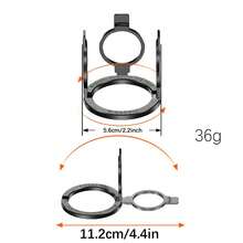 Magnetic Ring Holder 2-Section 1pc Magnetic Bearing Ultra-Light Ultra-Thin Strong Adsorption 360° Rotation Wall-Mount Universal Foldable Phone Stand Alloy Material Portable Creative Desktop Live Streaming Slouchy Bracket Hands-Free Suitable For Office Kitchen Shower Bedside Gym Car - Multicolor - View 9