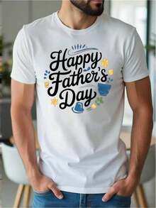 Happy Fathers Day T-Shirt For Men, Father'S Day Gift Shirt, Black Tee With Fun Design 03 - Blanco - Ver 1