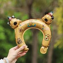 12Pcs Random Style Capybara Inflatable Headbands - Wild Animal Hunting Balloon Headbands - Animal Balloon Hats - Suitable For Jungle Theme Birthday Party Gifts - Multiple Styles - View 3