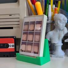 1pc Magnetic Tape Display Rack, Vintage Music Storage Organizer, Suitable For Old Magnetic Tape Collection, Wall-Mounted Or Desktop Placement, Durable Bracket, Home Decor Item, Music Lover Gift - Green - View 5