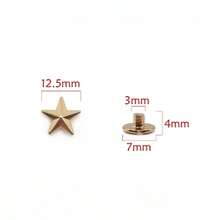 50/20sets Metal Star Rivets Studs: DIY LeatherCraft Accessories For Belt, Bag, Shoes, Cap, Clothes, And Scrapbooking - A - View 9