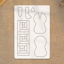 1件小屋洋裝貓咪拼布被子模板 DIY 貓咪圖案縫製模板，手工 DIY 描圖工具拼布縫製寵物模板，手工藝製作切割工具，DIY 愛好者縫製模板 - 經典的 - 查看 11