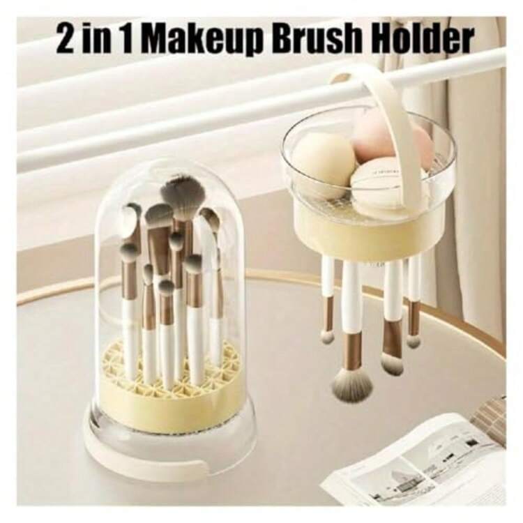 Fit for Silicone Makeup Brush Holder and Cleaner Set - Beauty Egg Cleaning Tool with Brush Bowl for Desktop Organization - como en la imagen - Añade 5