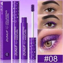 DUNUF Colorful Volumizing Mascara, Waterproof Smudge Proof Long Lasting Thick Lash Mascara, Vibrant Rainbow Color Eyelash Makeup For Party Cosplay Halloween Eye Makeup - Multicolor - View 14