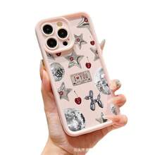 Funda de teléfono Apple con diseño de bola de discoteca y estrella de moda, adecuada para iPhone 11/12/13/14/15/16Plus/17 - EC Gaozhu Blanco Antiguo 1194 - Ver 5