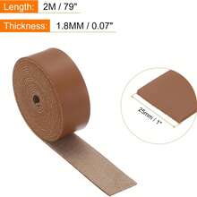 Fine Grain Smooth Faux Leather Strap, Size 2.5cm Wide 200cm Long 1.8mm Thick, Flat Leather Strap, Suitable For Handicrafts, Full Grain Soft Leather Strip, Can Be Used For Handicrafts, Tool Making, Belts And Gardening Tools - Multicolor-a - View 2