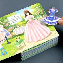 2套公主貼紙活動書，適合3歲以上女孩，幫助發展手眼協調，兒童友善可移除貼紙，適合旅行與安靜時光，理想的派對贈品 - 2 Girls' Sticker Books - 查看 4