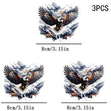 1/2/3PCS Durable Washable Heat Transfer Iron-On Patches, Bald Eagle With Spread Wings Ink Wash Cloud Mist Orange Flame Splatter Background Pattern Color Heat Transfer, Vinyl Print, Heat Transfer Stickers, Iron-On Transfer Stickers Decals - Suitable For Pillows, DIY, Backpacks, T-Shirts, Canvas Bags, Sweatshirts, Jeans, T-Shirts, Clothing, Sewing Supplies - Multicolor - View 9