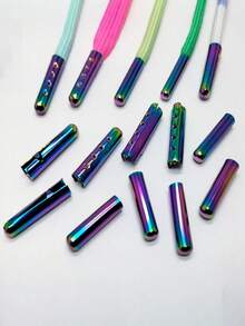 Stainless Steel Rope End Caps For Pants Waistband, Clothing, Bags, Hardware, Shoelaces, Casual Apparel, Hats, Metal Open Bullet Head - Multicolored Rope Ends - View 6