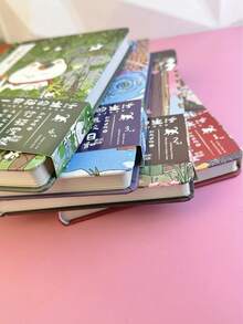 1 pieza Diario tamaño A5, 224 páginas de colores, cuaderno estilo japonés, perfecto como regalo, duradero y resistente - Multicolor - Ver 8