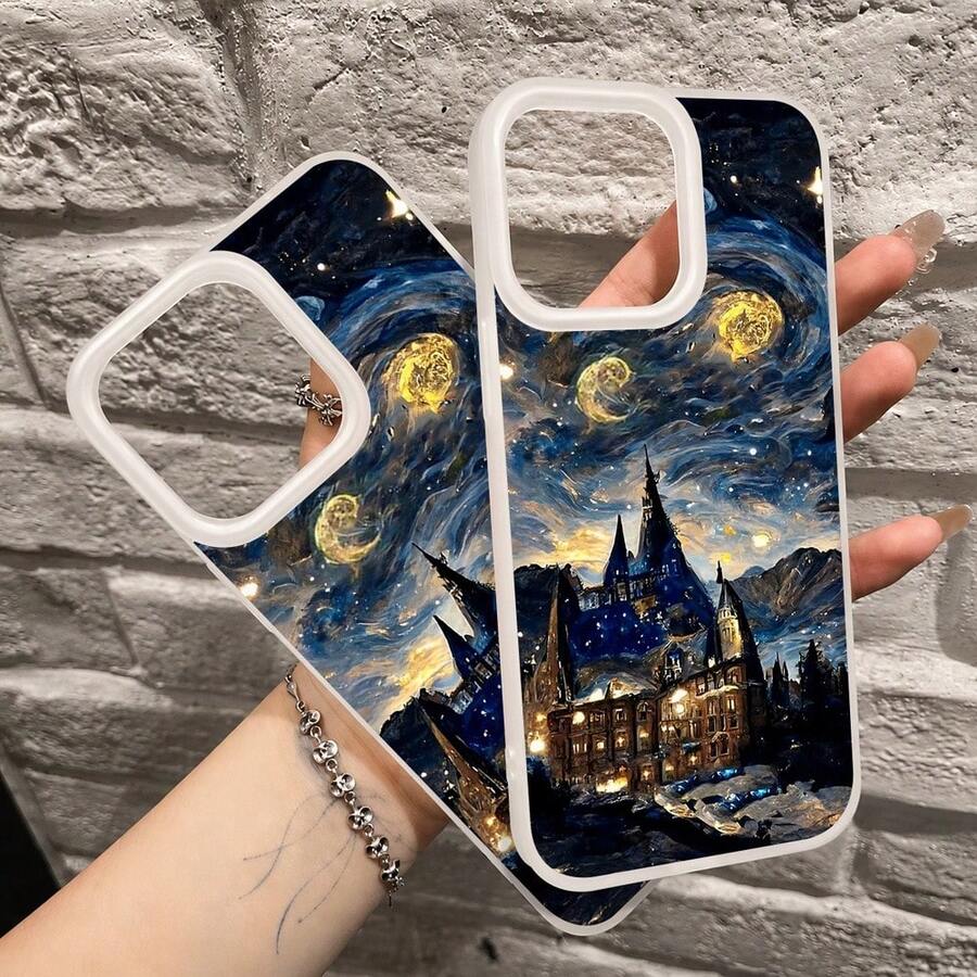 1 pieza funda de teléfono TPU esmerilada tipo jelly con diseño minimalista, carcasa suave semitransparente de alta gama, con funciones de protección anticaídas, anti huellas y protección completa para la cámara, compatible con iPhone 11/12/13/14/15/16/17 Pro y Pro Max. Resistente a impactos y caídas. MXGDYQ418 - GDYQ-WH-MXGDYQ418 - Ver 1