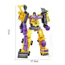Destroyer 6-In-1 Transformable Construction Vehicle Set, Independent Vehicle Transformation And Free Combination Assembly, High-Quality Alloy + Durable ABS Material, Classic Construction Robot Design, Popular Hobby Collectible Holiday Gift For Teen Collectors - Multiple Styles Available (collect All 6 to Combine) - View 8
