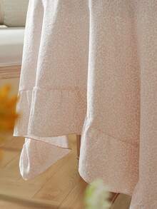 1pc Ruffle Tablecloth, Farm Style, Suitable For Dining Table Decor, Picnic Tablecloth, Holiday Celebration, Party Gathering, Birthday Banquet, Daily Dining Table, Kitchen And Dining Room Decor, All Seasons, Home Decor - Baby Pink - View 8