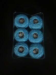 6pcs/Box Solid Color Lace Thread, Mini Spools, Approx. 25m/Spool, Boxed Cross Stitch Cotton Thread, Multi-Color Ball-Shaped Pure Cotton Embroidery Thread Set, Suitable For Crafters And Sewing Classes, Casual Country Style Handmade Accessories - Solid Color No. 8 Lace Thread - View 16