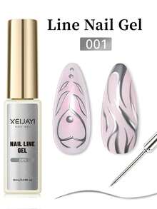 XEIJAYI 10ml Gold & Silver Nail Art Line Gel Semi-Permanent UV/LED Nail Polish Painting Gel DIY Nail Art Liner Gel Tool Women's Gift - Multicolor - View 3