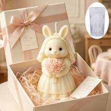 Wedding Rabbit Scented Candle Silicone Mold DIY Handmade Creative Wedding Gift Plaster Mold Decor - Wedding Bunny - View 3
