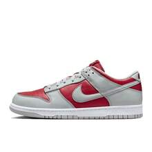 Nike Dunk Low "" Retro Street Classic Comfortable Versatile Low-Top Skate Shoes Unisex Grey Red - Gray-red - View 3