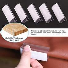 Glarks - Juego de 30 clips de plástico para mantel de 2 tipos clips para zócalo de mesa con gancho y lazo para eventos de boda fiesta pícnic interior y exterior - Pinzas para mantel AB - Ver 6