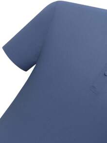Vancamel Pulse 男士寬鬆快乾冰絲 Polo 衫，戶外跑步健身通勤領口短袖，通勤輕商務運動 Polo 衫 - 藍色 - 查看 5
