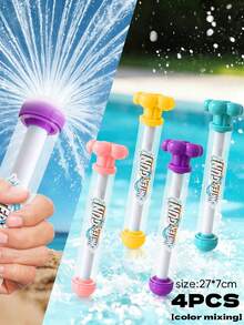 45cm (4pcs/1pc) Summer ABS Water Gun, Suitable For Swimming Pool Parties, Beach Games. Pull-Out Design, Large Water Tank, Applicable For Swimming Pools, Beaches, Lawns And Water Parks., Beach Essentials, Pool Float - Multicolor - View 22
