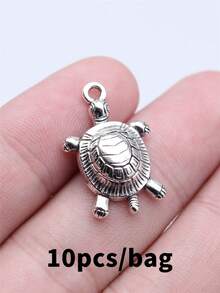 10個 24x16mm 海龜吊墜飾品，DIY珠寶製作項鍊鑰匙圈手機鍊手鍊配件，手工藝品 - 海龜 - 查看 10