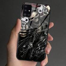 [24h Versand Aus DE/FR/ES]Grim Reaper Skull Tempered Glass Case For Samsung Galaxy S21 S22 S23 S24 S25 S26 Ultra Plus &  12 13 14 15 16 17 Plus Pro Pro Max Air, Shockproof Protective Cover - A - View 6
