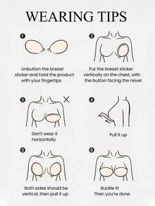1pc Seamless Invisible Silicone Self-Adhesive Push-Up Bra, Strapless Backless Bra, Reusable Waterproof Nipple Covers, Suitable For Wedding, Dress, Party Outfit And Daily Wear - Invisible Round Cup Silicone - View 8