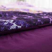 3Pcs Purple Landscape Style Comforter Set Double Queen King Size,Bed In A Bag Green Bedding Sets Botanical Microfiber Comforter Soft Lightweight Bed Set With Pillowcases,,Wedding Items,Valentines Day Home Bed Room Decor,All Season - Purple01 - 查看 8