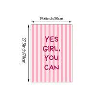 1件 Yes Girl You Can 牆面藝術畫勵志金句帆布印畫油畫 女生正向肯定海報 粉色文字裝飾 適用於臥室、客廳、公寓、宿舍牆面裝飾 送給她的禮物 含框 - 彩色 - 查看 16
