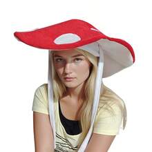 Cute Polka Dot Mushroom Hat, Red White Purple Wide Brim Tie Hat, Halloween Party Funny Cosplay Photo Headpiece - View 5
