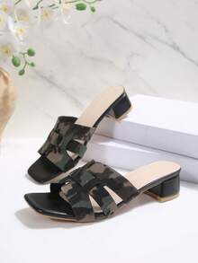 Nuevas sandalias de tacón alto de aguja para mujer talla grande, cómodas, minimalistas, con diseño cruzado, punta abierta y cuadrada, versátiles, casuales, de moda, para exterior, playa y verano - Verde - Ver 3