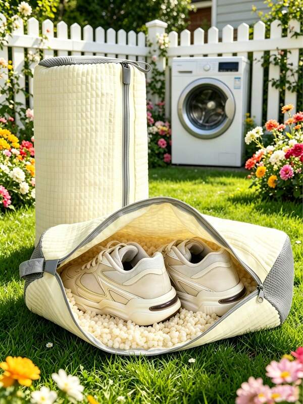 1pc Shoe Laundry Bag, Protective Bag, Washing Machine For Slouchy People, Shoe Bag, Home Machine, Shoe Bag, Shoe Anti Deformation, Chenille Mesh Cleaning Bag