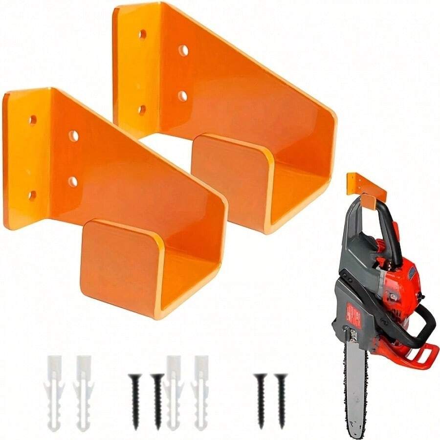 Heavy Duty Chainsaw Storage Rack, Chainsaw Wall Mount, Wall-Mounted Chainsaw Holder, Multi-Function Storage Rack, Suitable For Chainsaws, Powder Coated Iron Chainsaw Bracket, With Anchors And Screws, Garage/Workshop Storage Organizer (Suitable For Multi-Function Rack)