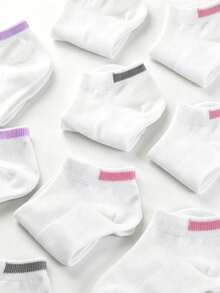 1/6/12 Paar lässige minimalistische Bootssocken, weich und hautfreundlich, vielseitig für alle Schuhe, geeignet für alle Jahreszeiten - Verschiedenfarbig - Übersicht 5