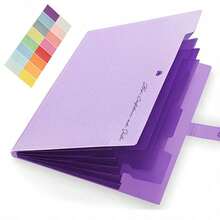 5/8 Pocket Accordion File Folder, Student Test Paper Storage Bag, A4 Document Organizer, Large Capacity Letter Pattern Expandable File Folder, Minimalist Multi-Layer Accordion File Folder, Suitable For Office, School File Storage, Back To School, Stationery Supplies - Multiple Styles - View 16