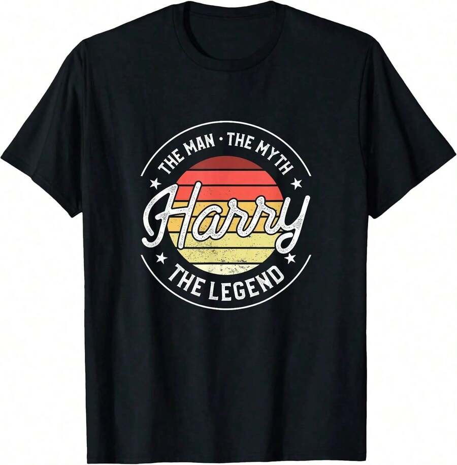 The Man Crew Day Casual Top Dama Para Casuales Playeras De Ropa Hombre Playera Día Regalo Papa Tops Old Niña Niño camiseta para hombre - Negro - Ver 1
