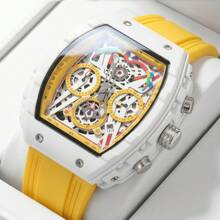 2026 New ONOLA Brand Quartz Watch, Multi-Function Chronograph Sports Watch, 30m Water Resistant, Barrel Shaped, Luminous Wristwatch - one-size - View 3