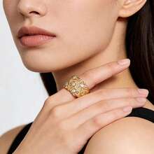 14k Gold Plated Nugget Ring (D) - 1 - Xem 4