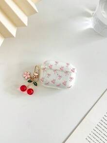 Bow Tie Painted Transparent Flower Button Thickened Fashion Bluetooth Anti-Drop Earphone Case Compatible With S4 Protective Case Apple Wireless Bluetooth Earphone Shell Glossy Pro2 Full Coverage Pods 31/2/3 Generation Protective Case Pro Anti-Drop Soft Shell - Multicolor - View 2