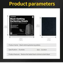 1 Box 16 Sheets, Powerful Bleach-Free Whitening Agent, Suitable For White Clothes, Suitable For White Clothes, Home Essential, Travel Portable Pack Black Clothes Dyeing Paper Black Clothing Dyeing Paper Repair Faded Clothes Deepen Color Home Commercial Portable Travel Size - Envelope Blackening Film - View 10