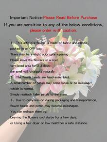 1/3/5/9/15pcs 14.57 Inch Artificial Lily Flowers, Faux Floral Decor For Bedroom, Living Room, Vanity, Indoor Decoration, Pink Chrysanthemum, Valentine's Day Gift, Birthday Graduation Gift - Multicolor - View 10