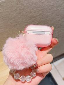 1個心形耳機保護套，適用於AirPods Pro 3、Pro 2、Cute 3、Cream White 2，防震保護殼，女款 - 粉色 - 查看 3