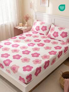 1pc Fitted Sheet, Mattress Protector, Bed Cover, Fitted Sheet, Wrinkle-Resistant, Breathable & Comfortable, Fits All Bed Sizes, Suitable For School Dorm Bedding, Bedroom Decor, Bedding, Pillow And Pillowcase Not Included, Machine Washable, OEKO-TEX Certified - Multicolor - View 8
