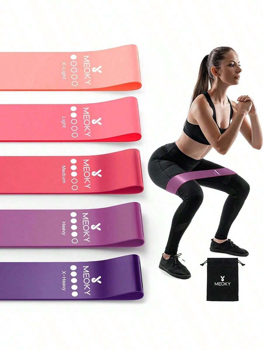 1pc Resistance Band Set Fitness Elastic Ring Yoga Beginner Kit Hip & Leg Stretching Bands Pilates Resistance Bands - Multicolor - View 1