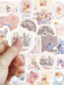 Disney 50張迪士尼小熊維尼授權貼紙，適用於水瓶、筆記本電腦、手機殼、行李箱、辦公室和剪貼簿，理想的生日禮物、學校獎勵和DIY手工用品、學校用品 - 50pcs - 查看 4
