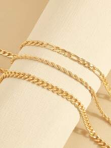 1setSetCheville simple en perles de riz blanc/fausses perles avec breloques d'étoile de mer dorée & de coquillage, convient pour le port quotidien et les vacances - Multicolore - Voir 3
