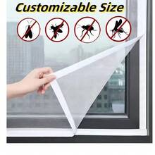 Summer Style, Minimalist White Design. Mosquito Nets Available In Multiple Sizes. Uses 2cm Adhesive Tape, Window Screen, Curtain Mosquito Net, Screen Door, Mesh, Window Insect Screen. - Screen Windows - View 3