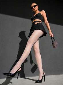 GNIM HL 1/3 Pairs 10D Ultra Sheer Black Tights High Elasticity Skinny Pantyhose Sexy Transparent Stockings For Women Daily/Party/Office All-Match Legwear - White - View 3