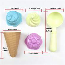 Children's Beach Toy Set, Summer Beach Winter Snow Games Toys, Outdoor Beach Toy Tools Including Ice Cream Molds, Sand Molds And Tools, Multiple Combination Options. Perfect Summer Gift For Children, Ideal Birthday Or Holiday Gift, Suitable For Beach Digging And Water Play. Suitable For Boys And Girls Outdoor Games, Beach Trips And Camping - Multicolor - View 10
