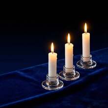 2pcs/6pcs/12pcs Transparent Short Taper Candle Holders, Suitable For Table Centerpieces, Weddings, Parties, Advent, Christmas And Home Decor - Multicolor - View 4